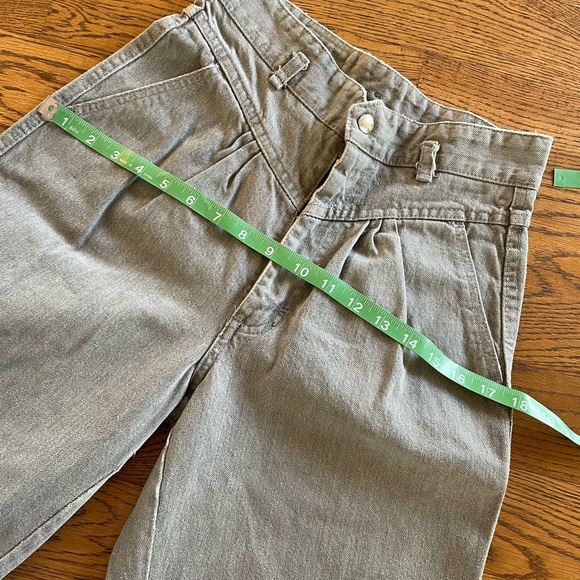 Vintage pleated western gray high rise jeans - Picture 4 of 12